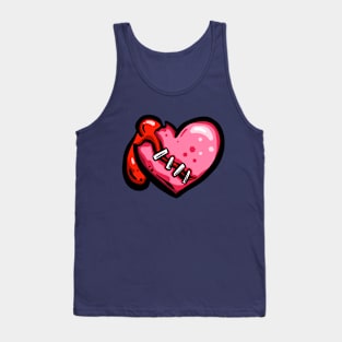 Dead Cartoon Zombie Heart - Ribs Tank Top